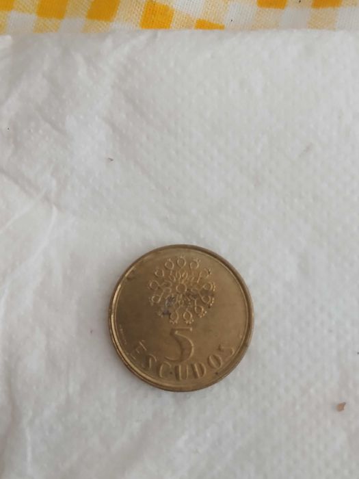 Moeda de 5 escudos ano 1989