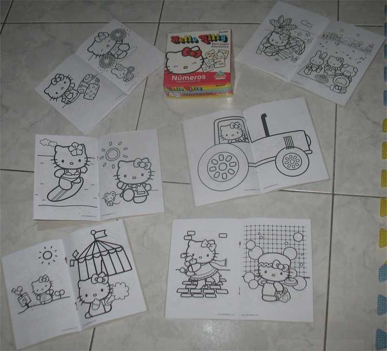 Majora - Conjunto Hello Kitty - Jogo/Puzzle + 6 livros de colorir