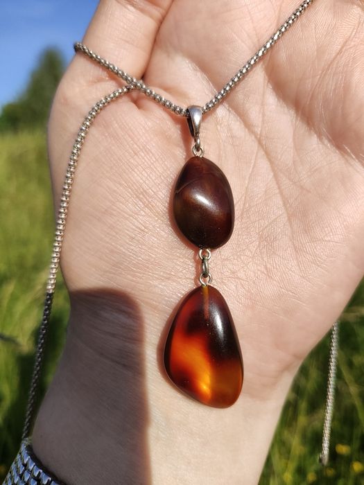 Zawieszka bursztyn naturalny