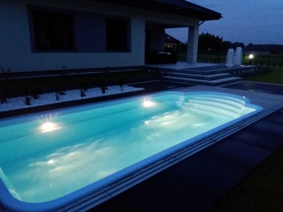 Basen Ogrodowy + FILTRACJA 7,10x3,10x1,55m Poliestrowy , Laminat