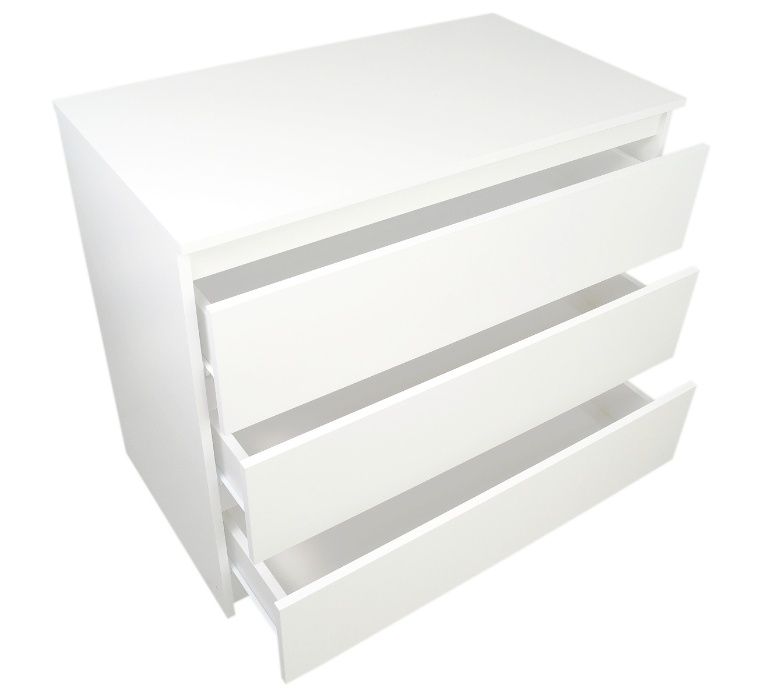 KOMODA Z SZUFLADAMIszafka 90cm 3 szuflady biała Mat