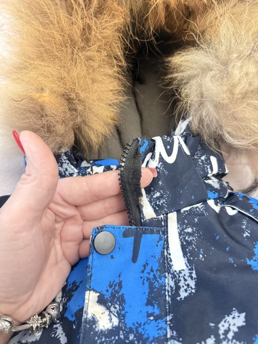 Теплий зимовий комбінезон з хутром 80+