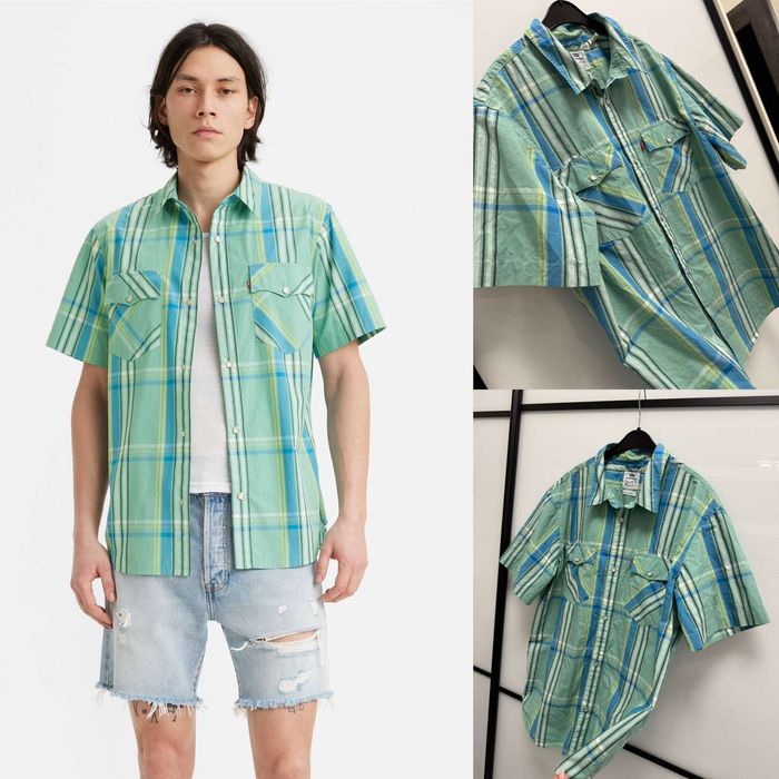 Нова чоловіча сорочка з коротким рукавом Levis розмір L.