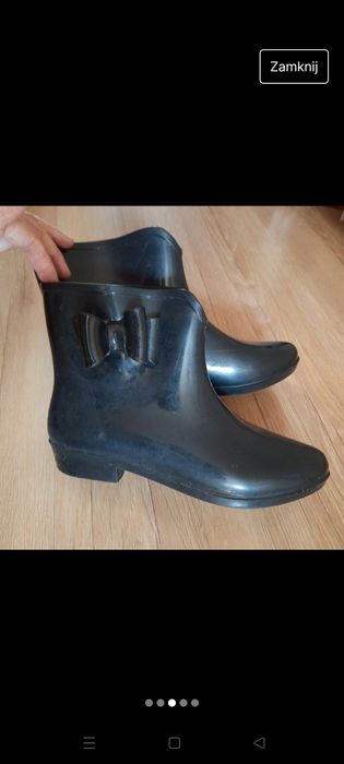Kalosze damskie czarne gumiaki r 39 25cm