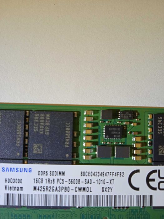 Pamiec RAM Samsung DDR5 32GB(2x16GB) 5600MHz Sodimm M425R2GA3PB0-CWM0L