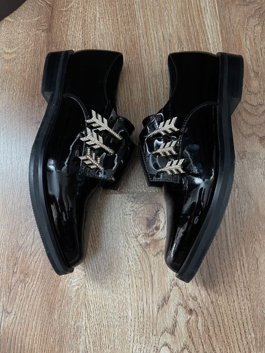 Туфлі лакові Туфли ботинки (кожа)