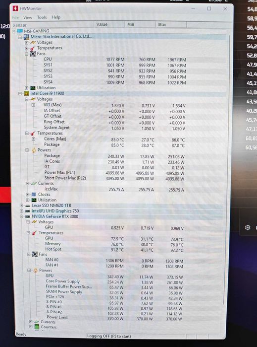 Komputer gamingowy | Intel Core i9, RTX 3080, AIO 360, 32GB RAM, 1TB NVMe