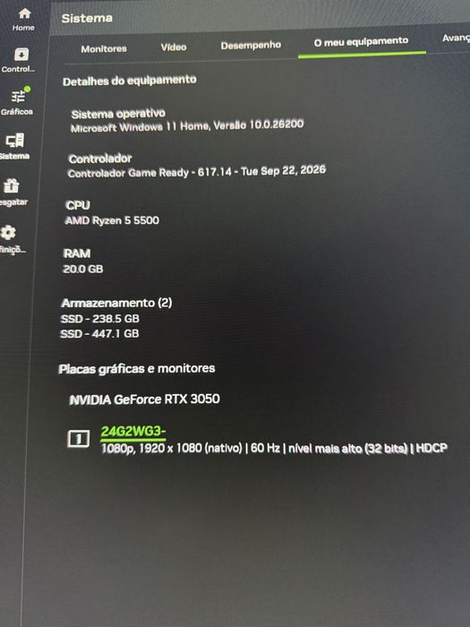 Pc Gaming Ryzen 5 5500/RTX 3050 8GB