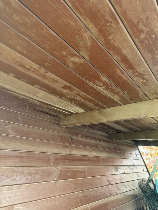 Drewniana altana, domek ogrodowy na narzędzia