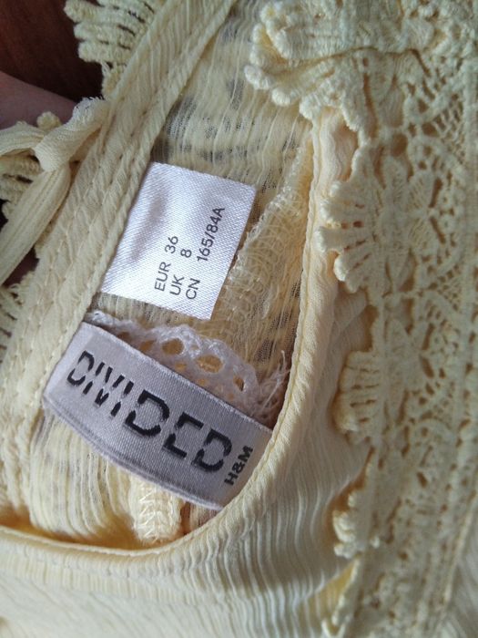 Żółta sukienka h&m 36