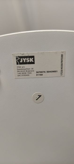 Wieszak wolnostojący biały Jysk