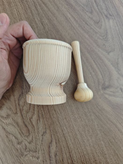 Almofariz e Pilão de Madeira