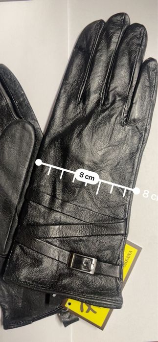Rękawiczki skórzane nowe czarne
