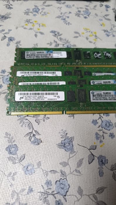 Memórias RAM 4GB Servidor (ECC REG) 1333MHz - Lote de 16 (PC3 e PC3L)