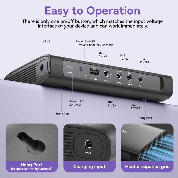 НОВИНКА 2026! Потужний UPS Skazeke 27000mAh (100Wh) для роутера та ONU