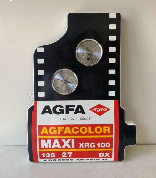 Placa publicitária Agfa esmalte vintage