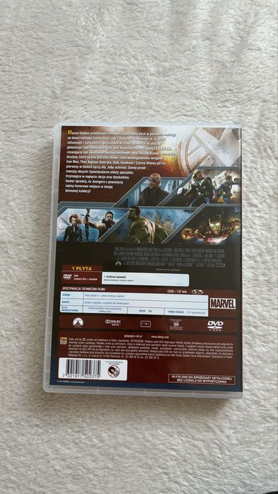 Marvel avengers film dvd