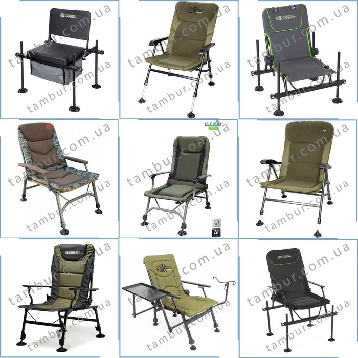 Крісло карпове та фідерне (Norfin, Tramp, Ranger)