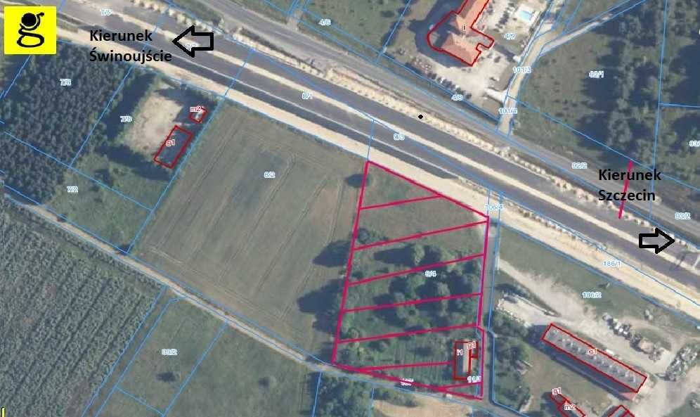 Działka inwestycyjna 12 000 m² przy trasie S3 / Płocin k. Wolina