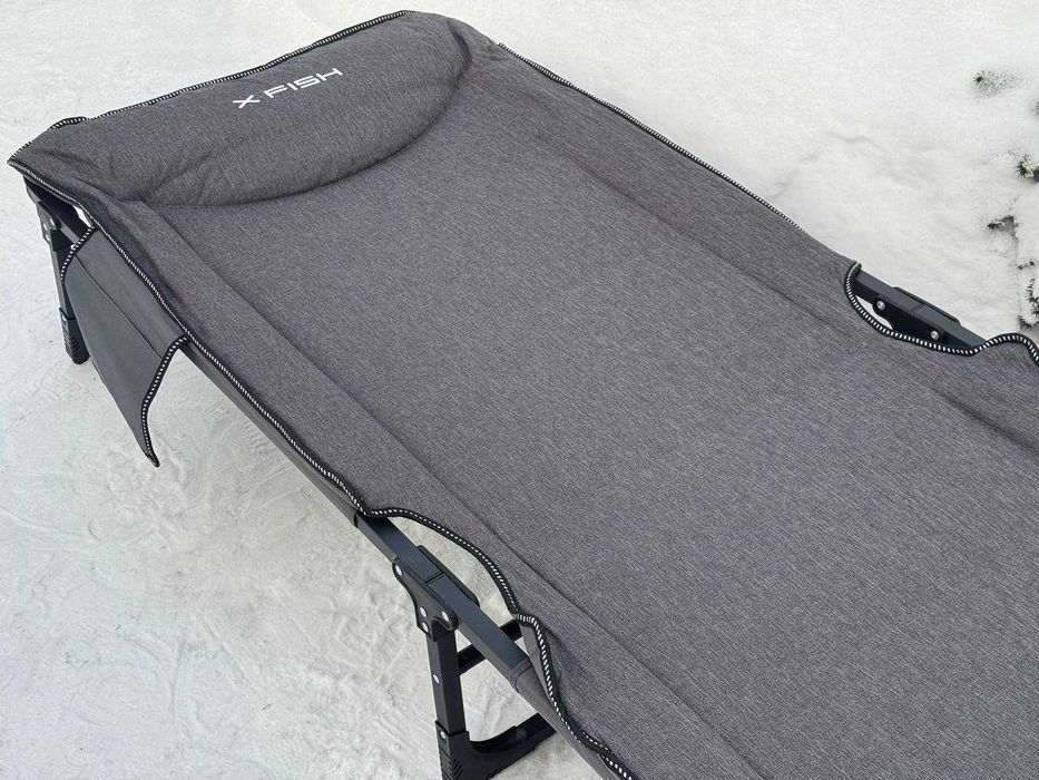 Розкладачка/розкладушка/раскладушка X-Fish Camp Bed 185х65х30cm Grey