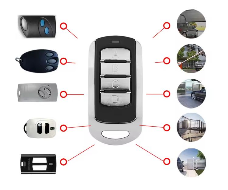 Comando de garagem multifrequência