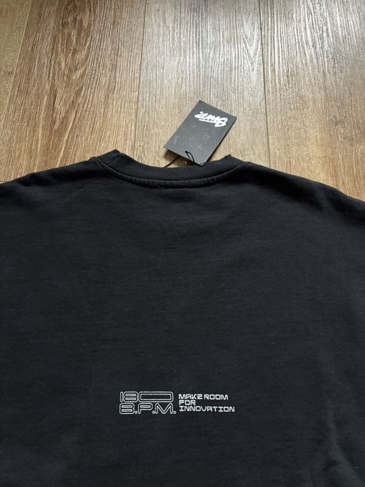 Czarna bluza męska bez kaptura crewneck Pull & Bear stwd nowa z metką M z nadrukiem race winner