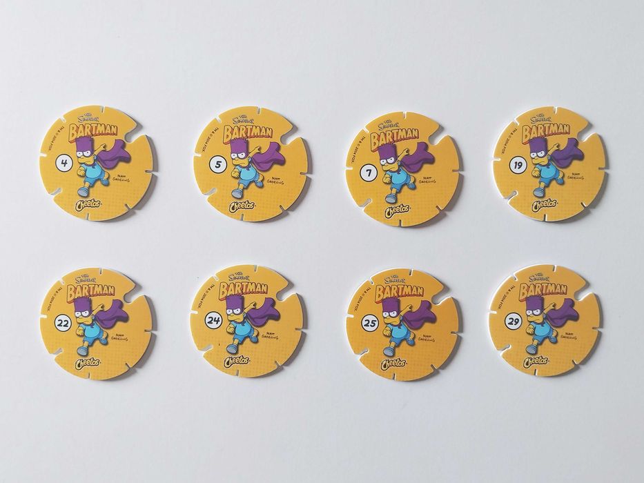 8 tazos BARTMAN The Simpsons | Cheetos lote ou venda a vulso