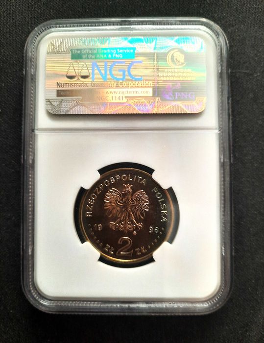 Moneta 2 zł 1996 Zygmunt II August grading od NGC MS 67 OKAZJA