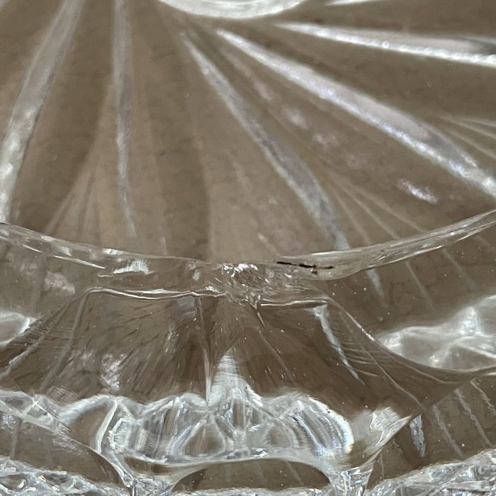 Popielniczka kryształowa duża - PRL