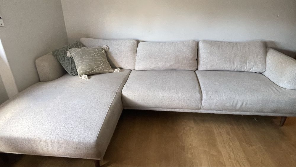 Sofa linho chaise long