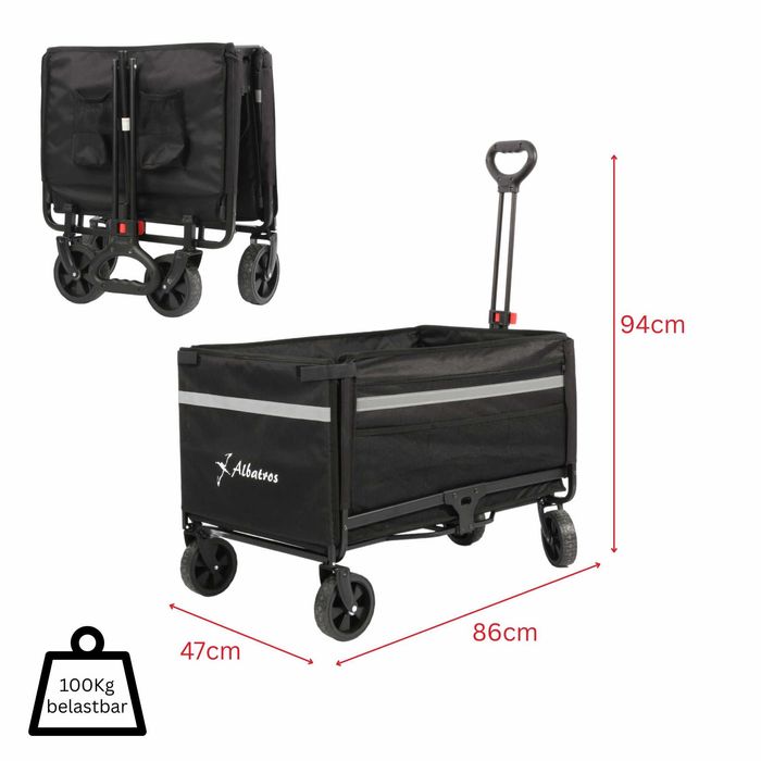 Wozek plazowy turystyczny piknikowy 120