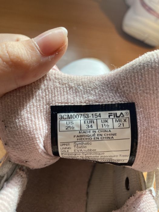 Sapatilhas FILA rosa criança