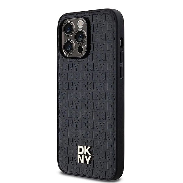 Etui DKNY Leather Monogram Pattern Metal Logo MagSafe na iPhone 14 Pro