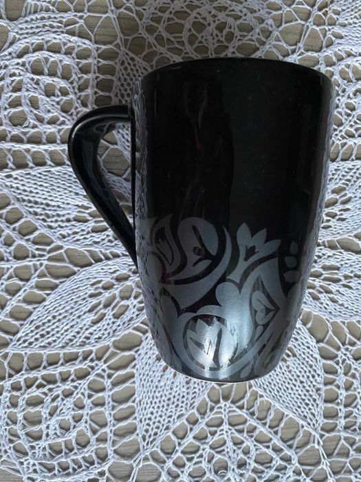 Kubek ceramiczny do kawy herbaty czarny