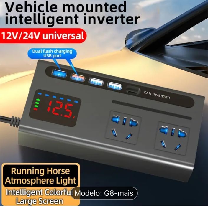 Mini INVERSOR DE CARRO 200W POTENTE