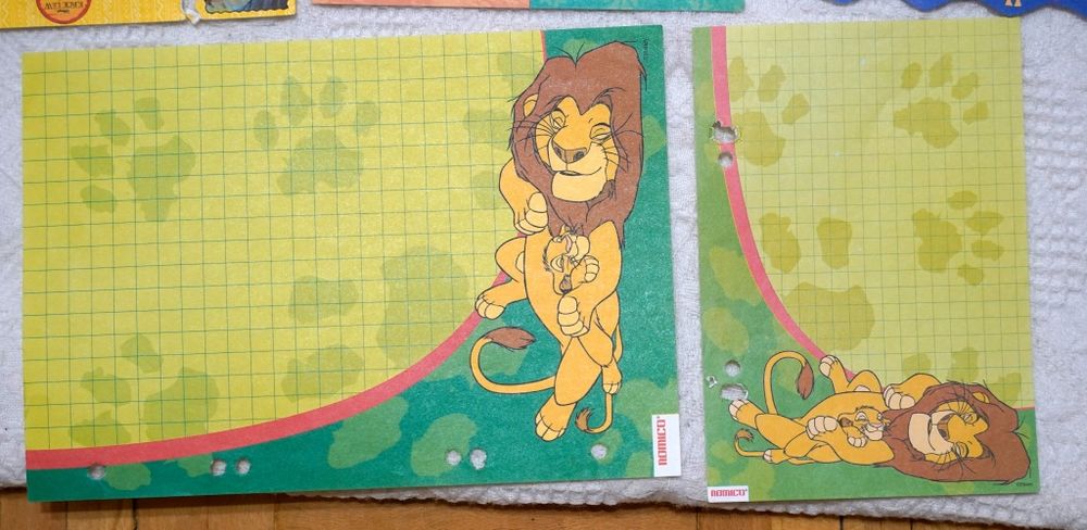 Karteczki do segregatora Król Lew