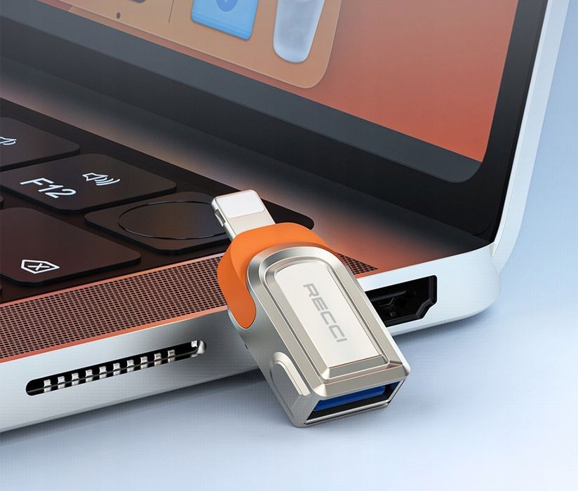 Adapter Do Iphone Lightning Do Otg Usb 3.0 Recci