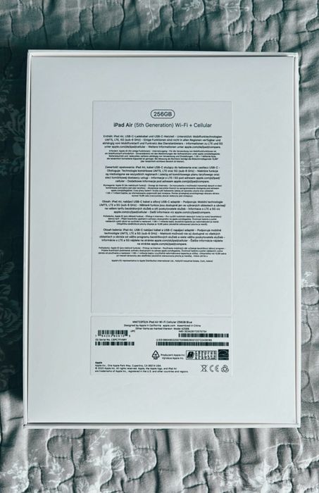 iPad Air (5 generacji) 256 GB Wi-Fi + Cellular + Apple Pencil 2022