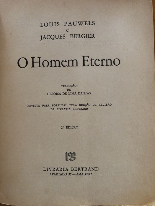 Livro “O homem eterno” de Louis Pauwels e Jacques Bergier