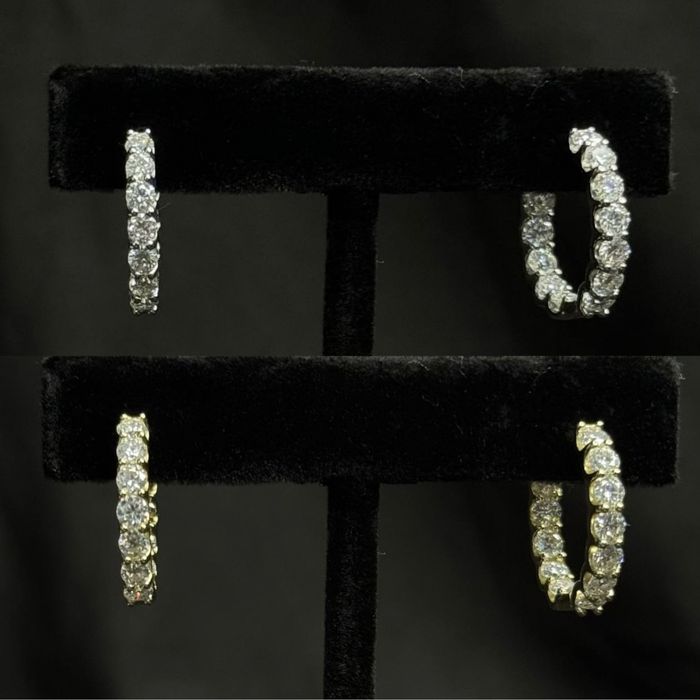 !СПЕЦІАЛЬНА ПРОПОЗИЦІЯ! Сережки з муассанітами 2.6ct кільця