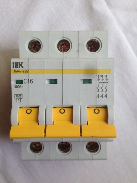 Автомат трехфазный 16а. Автомат выключатель IEK ba47-29. IEK ba47-29 c16. IEK ba47-29m. IEK ba47-29 3 фазы.