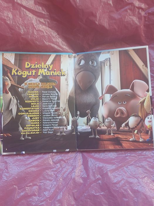 Płyta DVD i książka bajka Dzielny kogut maniek 2015rok