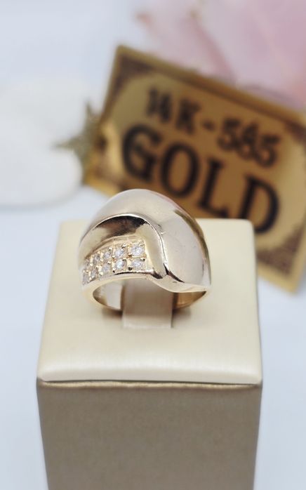 Złoty pierścionek próba 583 Używane