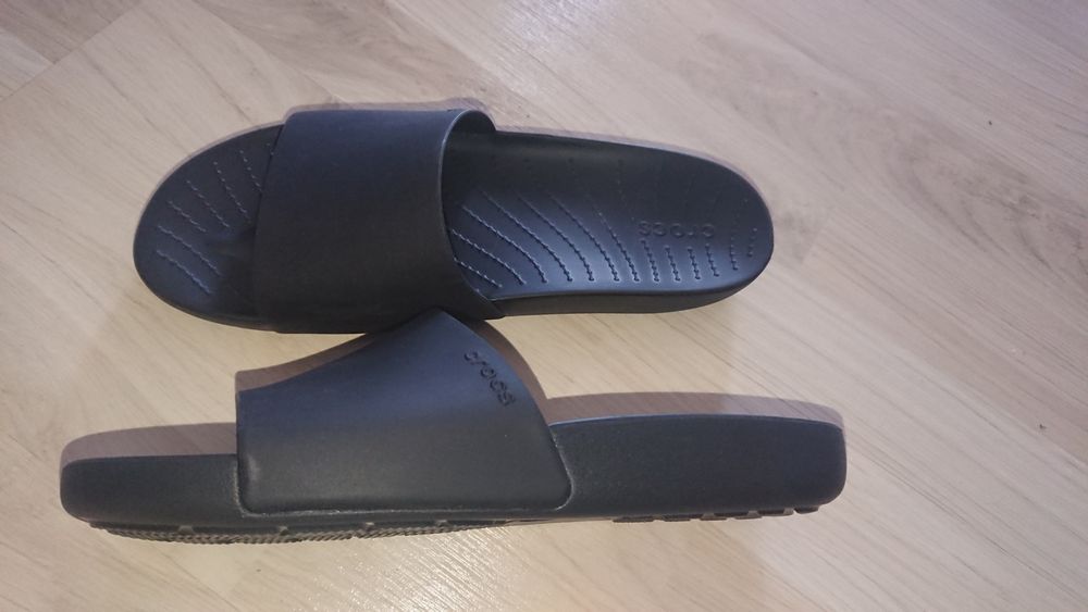 Crocs damskie klapki Crocs czarne Splash Glossy Slide 39/40