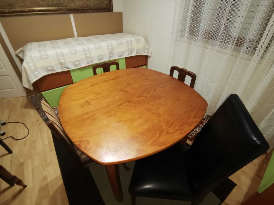 Mesa de jantar pinho maciço extensível437929631674552321