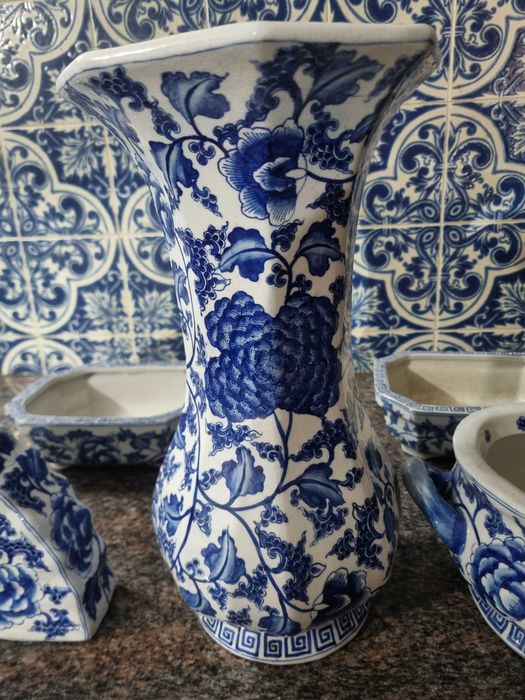 Conjunto 5 peças de cerâmica/louça chinesa