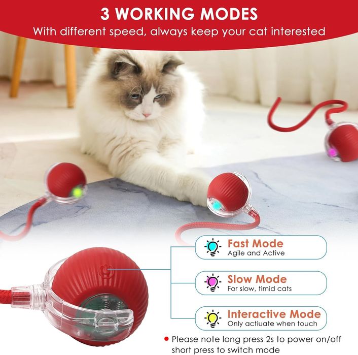 Bola  interativa para gatos e Cães modelagem automática ,360° rotating