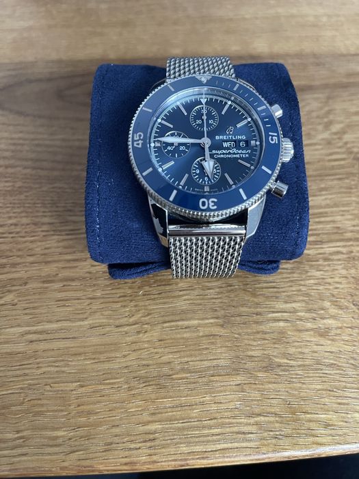Breitling Superocean Heritage II Chronograph 44mm | Blue Dial | Mesh
