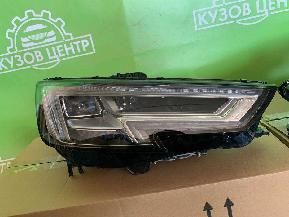 Фара Audi A4 B9 2016-2019, фари Ауді А4 Б9, фары Ауди А4 Б9, ліва або права, передня оптика, решітка Audi A4 B9, бампер Audi A4 B9, капот Audi A4 B9