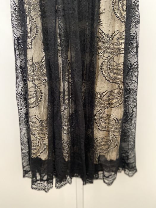 Vestido sem alças nude/preto S